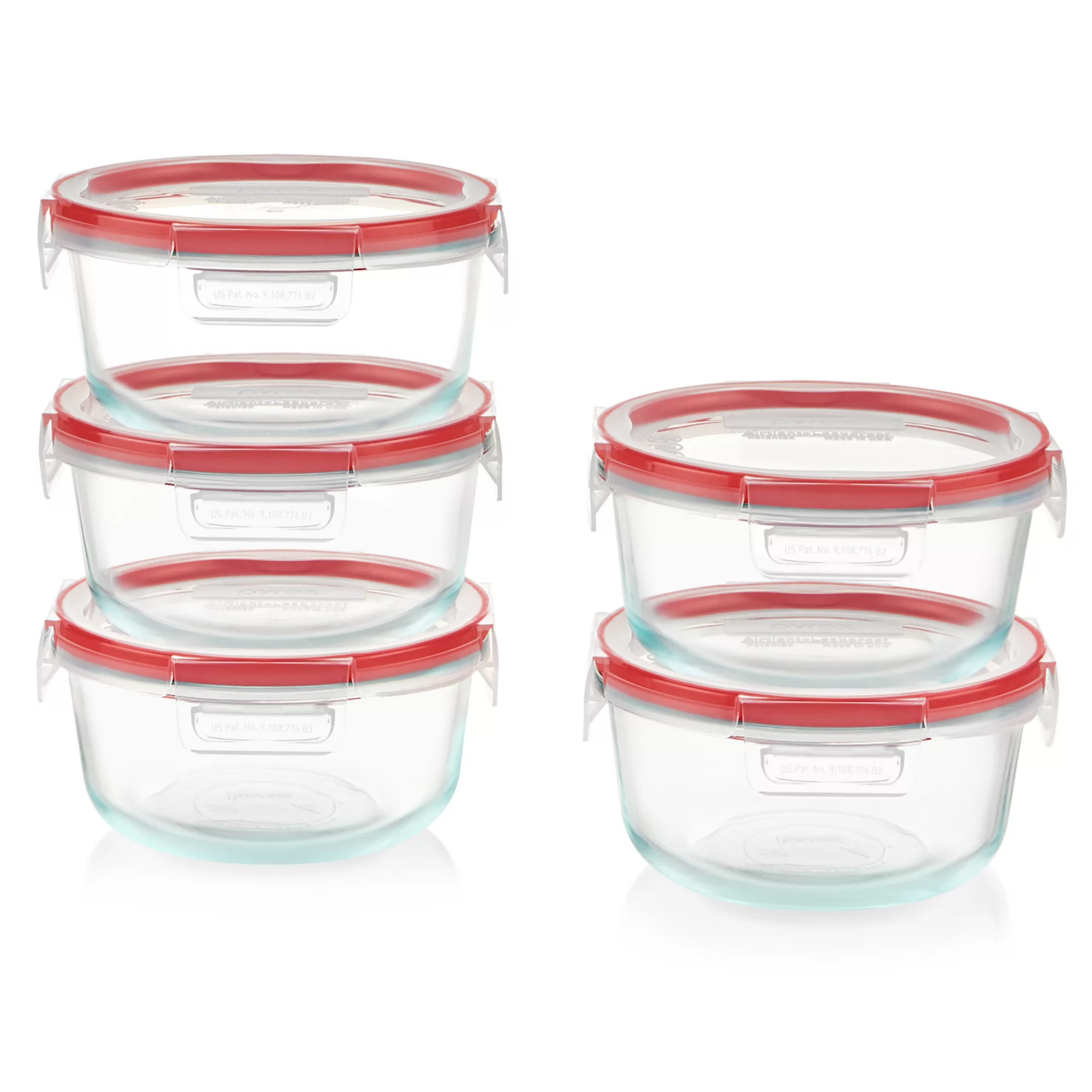 Pyrex FreshLock 10-pc. Glass Meal Prep Container Set | Kohl's