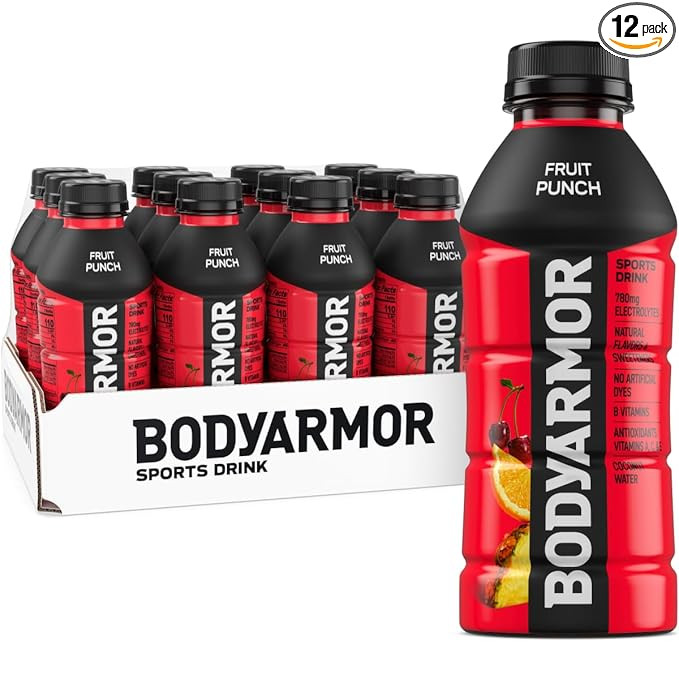 BODYARMOR Sports Drink, Fruit Punch, Electrolyte Drink Hydration, 16 Fl Oz Bottles (12 Pack), Fla... | Amazon (US)