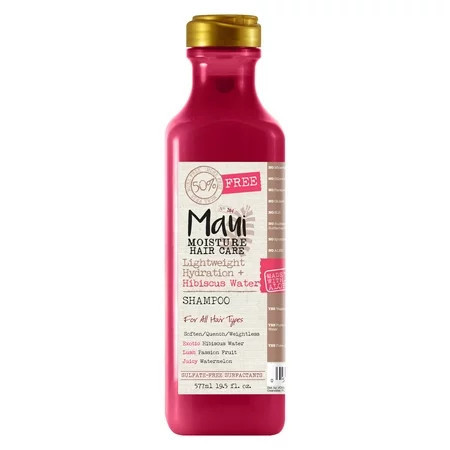 Maui Moisture Lightweight Hydration + Hibiscus Water Shampoo for Daily Moisture 19.5 fl oz | Walmart (US)