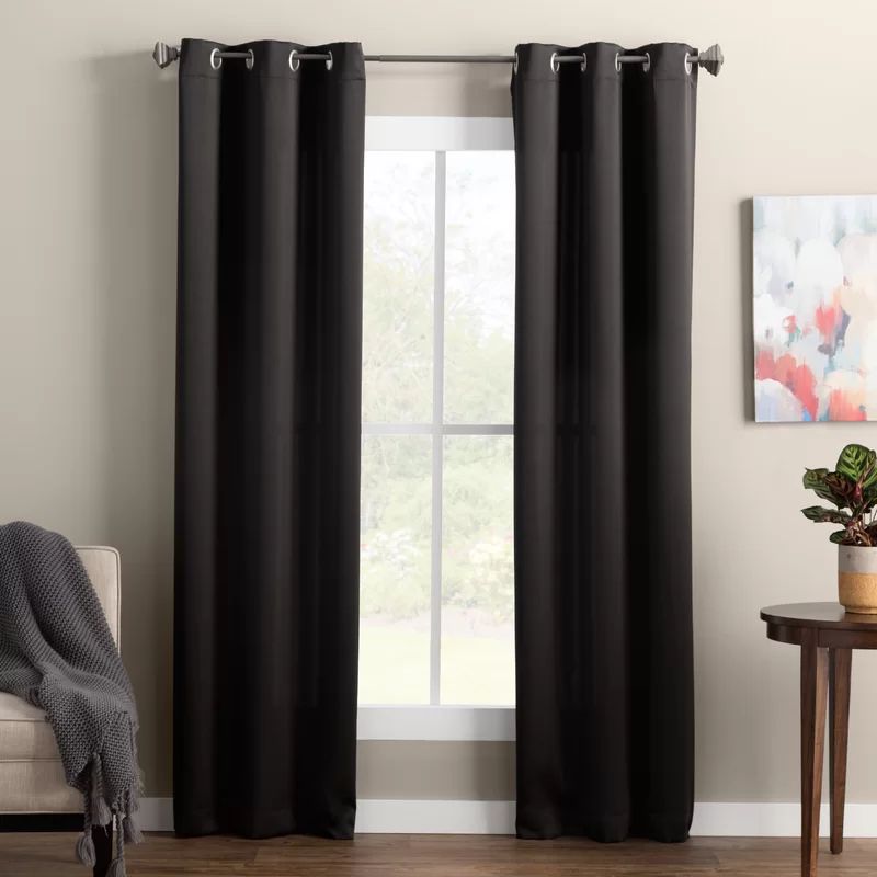 Solid Room Darkening Thermal Grommet Single Curtain Panel | Wayfair North America