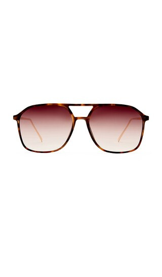 Cusp Sunglasses in Dark Tort, Gold, & Dark Brown Grad | Revolve Clothing (Global)