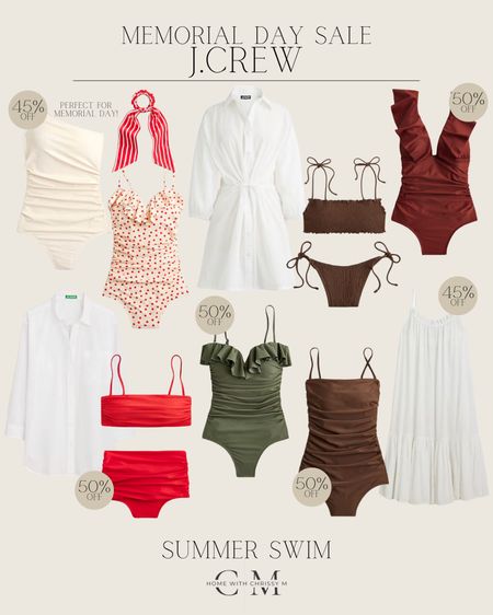 JCrew Sale / JCrew Memorial Day Sale / JCrew Fashion / JCrew Swim / Summer Swimwear / Summer Swimsuits / One-Piece Swimwear / Vacation Outfits / Swim Coverups / Beach Outfits / Pool Outfits / Pool Coverup / Summer Bikinis

#LTKU #LTKSwim #LTKSaleAlert
