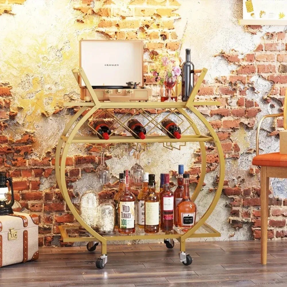 Enjoy at-home happy hours this season with family and friends wi T a brand new bar cart. The Bar Trolley 2 Tier Rolling Home Service Trolley With Wine Rack And Wheels, Modern Metal Round Wine Trolley is under $150.

Keywords: Gold bar cart, metal bar cart, happy hour bar cart, circle bar cart, mirrored bar cart, modern bar cart, wine trolley, gold metal bar cart, black bar cart, gold metal trolley, home refresh, living room, kitchen

#LTKSaleAlert #LTKSpringSale #LTKHome