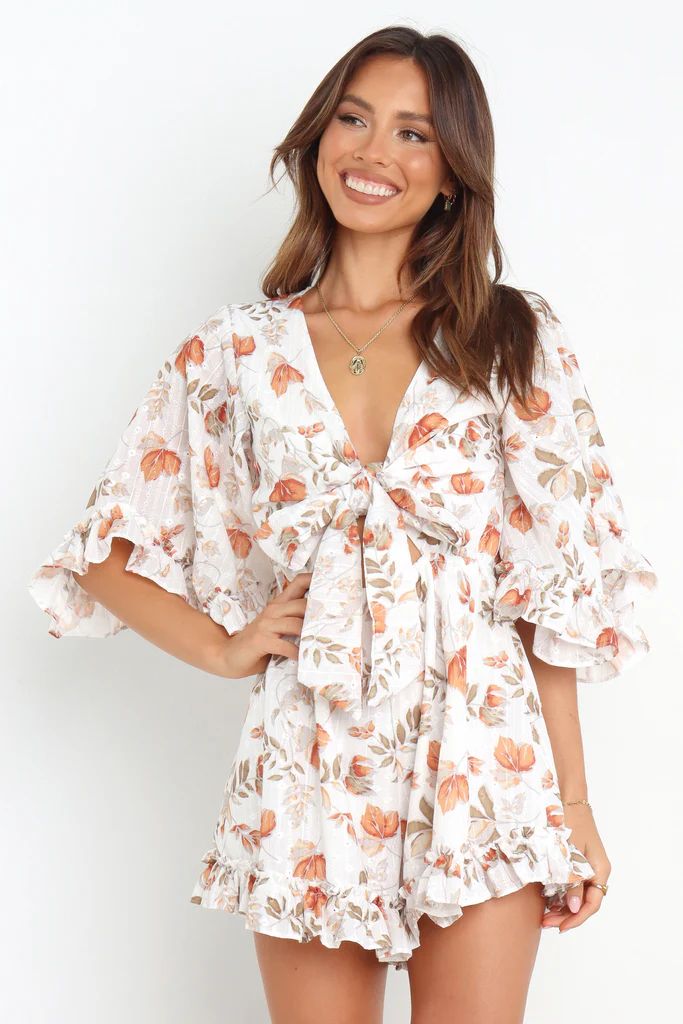 Yana Romper - White Floral | Petal & Pup (AU)