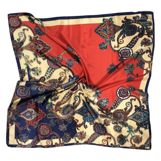 Lenço Estampado Estilo Seda - Vermelho | Zattini (BR)