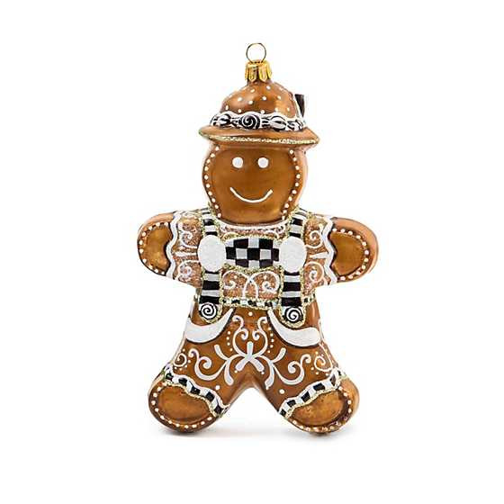 Glass Ornament - Farmhouse Gingerbread Boy | MacKenzie-Childs