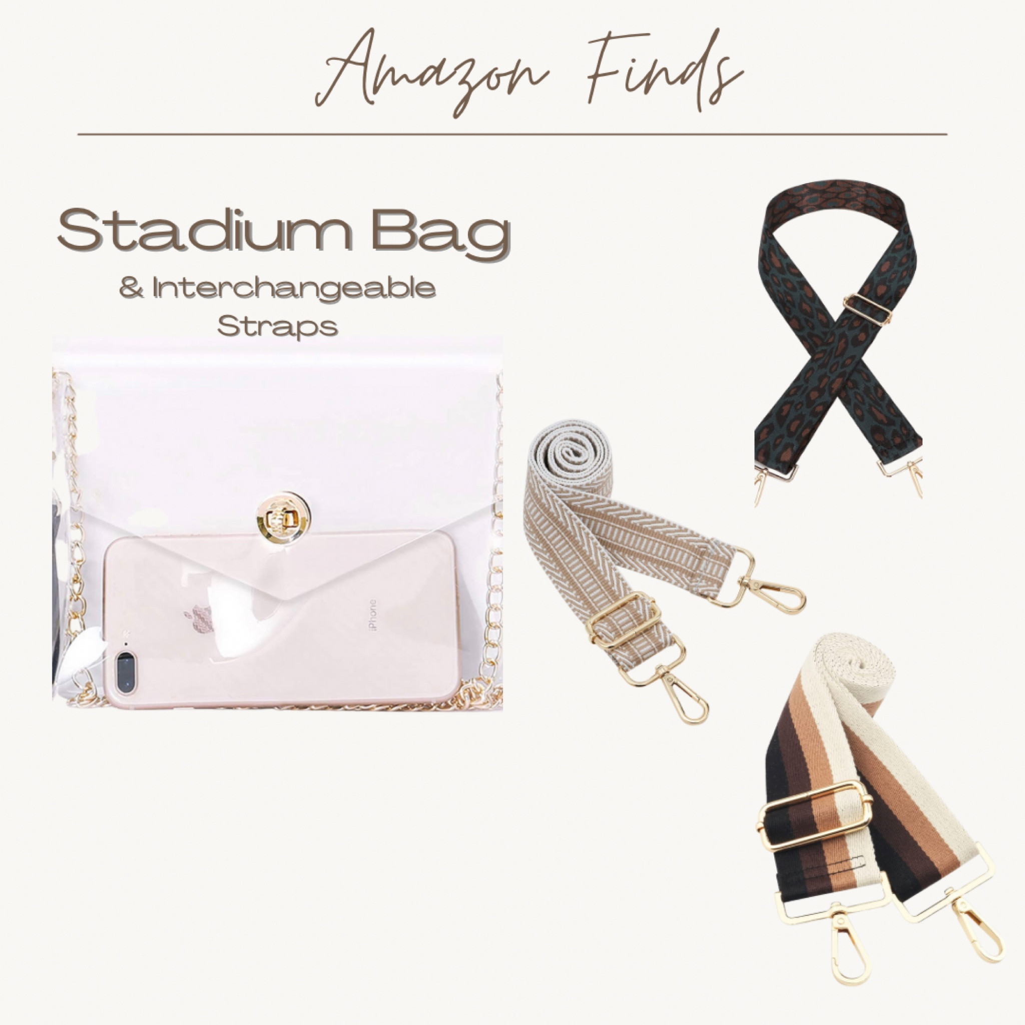 ✨Stadium Bag & Interchangeable Straps✨

Perfect for concerts and games! 

#ltkconcert #ltknfl #ltknba #ltkmlb 

#LTKitbag #LTKunder50