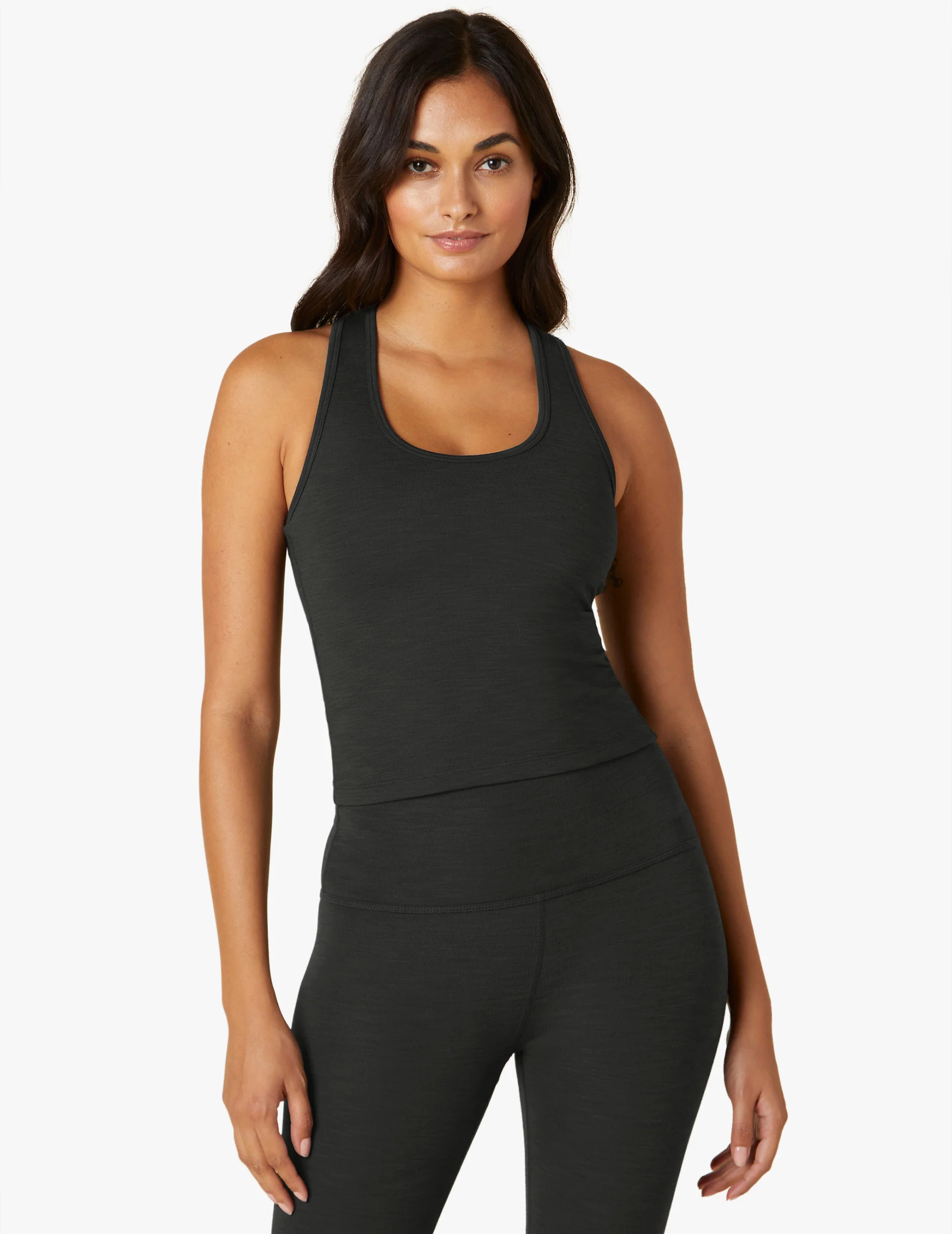 Heather Rib Racerback Flash Tank | Beyond Yoga | Beyond Yoga