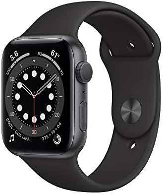 Apple Watch Series 6 (GPS, 44mm) - Space Grey Aluminum Case with Black Sport Band | Amazon (CA)