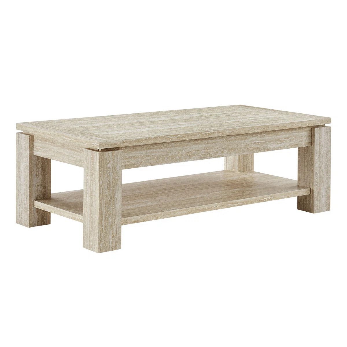 Hollis Travertine Coffee Table In Travertine | Wayfair North America
