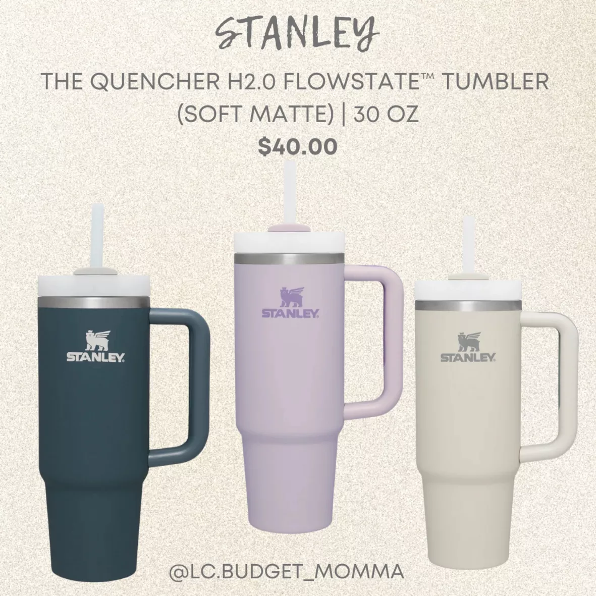Stanley 40 oz. Quencher H2.0 FlowState Tumbler- CAMELIA GRADIENT