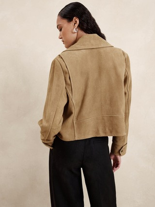 Enola Suede Moto Jacket | Banana Republic (US)