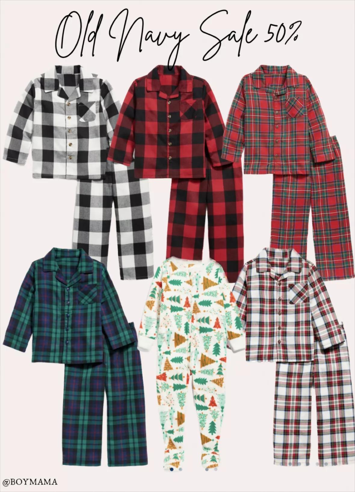 Unisex Matching Print Pajama Set for Toddler & Baby