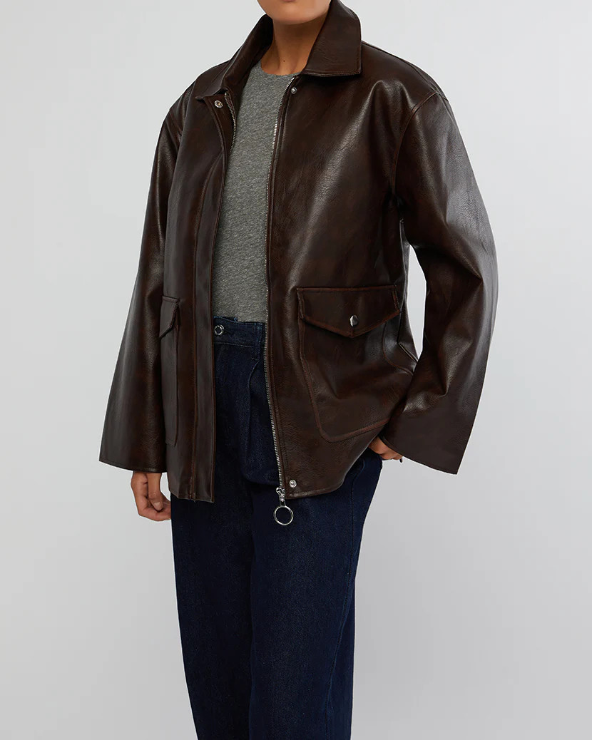 Vegan Leather Vintage Jacket | We Wore What