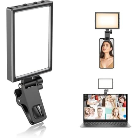 Newmowa 60 LED High Power Rechargeable Clip Fill Video Light with Front & Back Clip, Adjusted 3 L... | Amazon (US)
