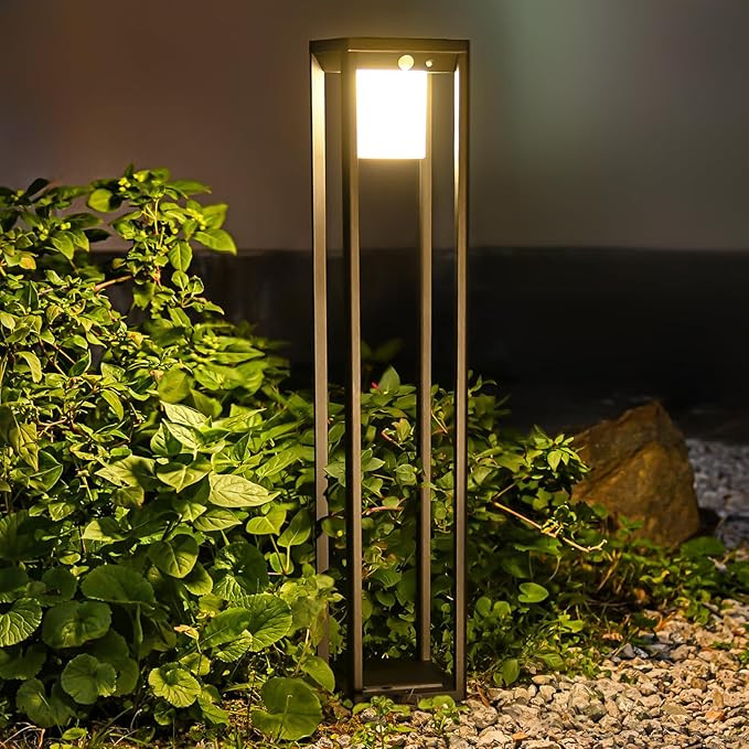 Solar Motion Pathway Lights Outdoor, Aluminum Waterproof Floor Lamp, 3 Lighting Modes 600 Lumens ... | Amazon (US)