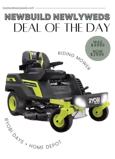 Our Ryobi Riding Mower is one of our favorite tools! They are on sale for a STEAL right now during Ryobi Days at Home Depot! This would make the perfect Father’s Day gift!

#LTKMens #LTKSaleAlert #LTKHome