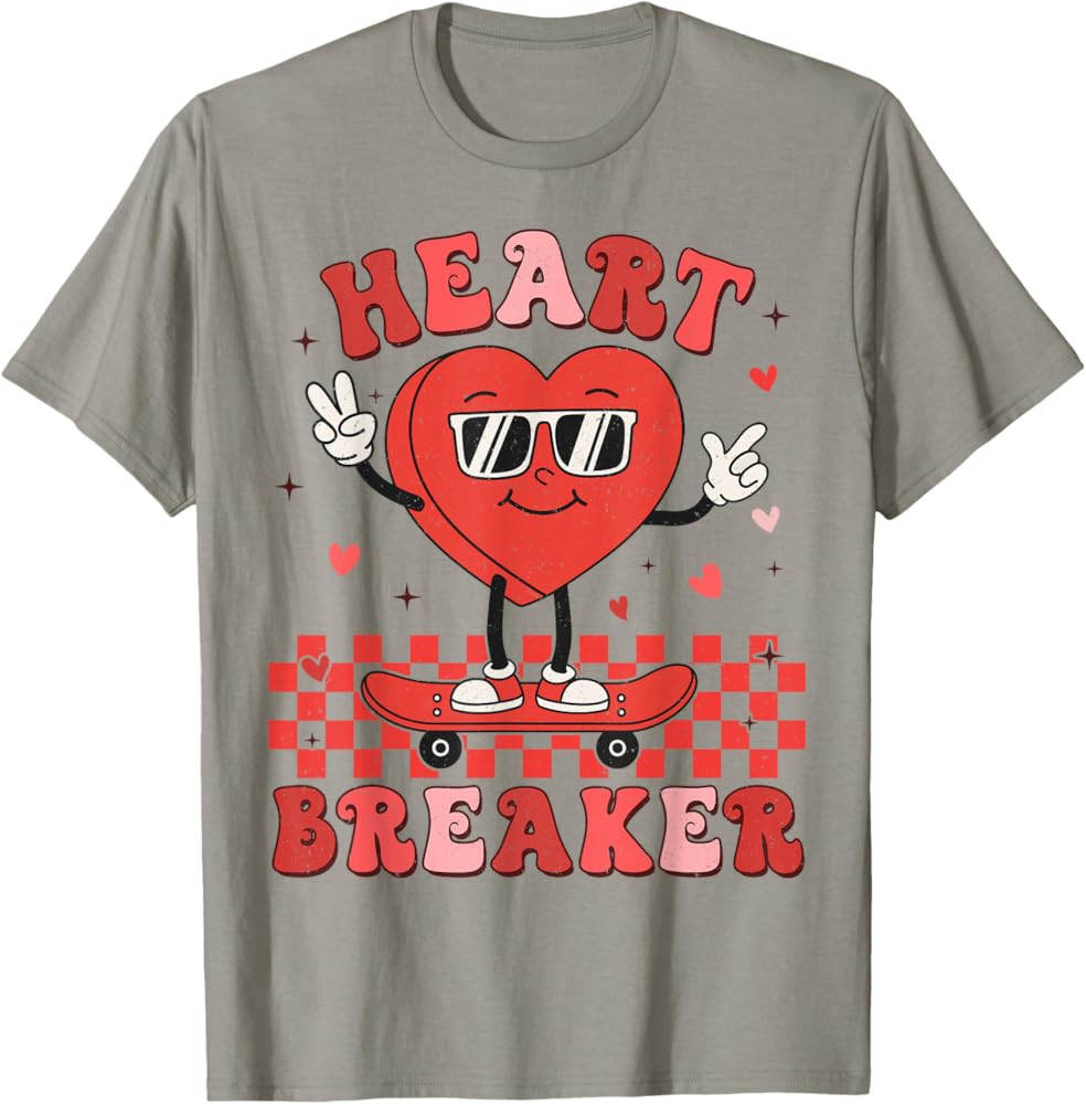 Cute Groovy Valentines Day Funny Valentine Kids Boy Toddler T-Shirt | Amazon (US)