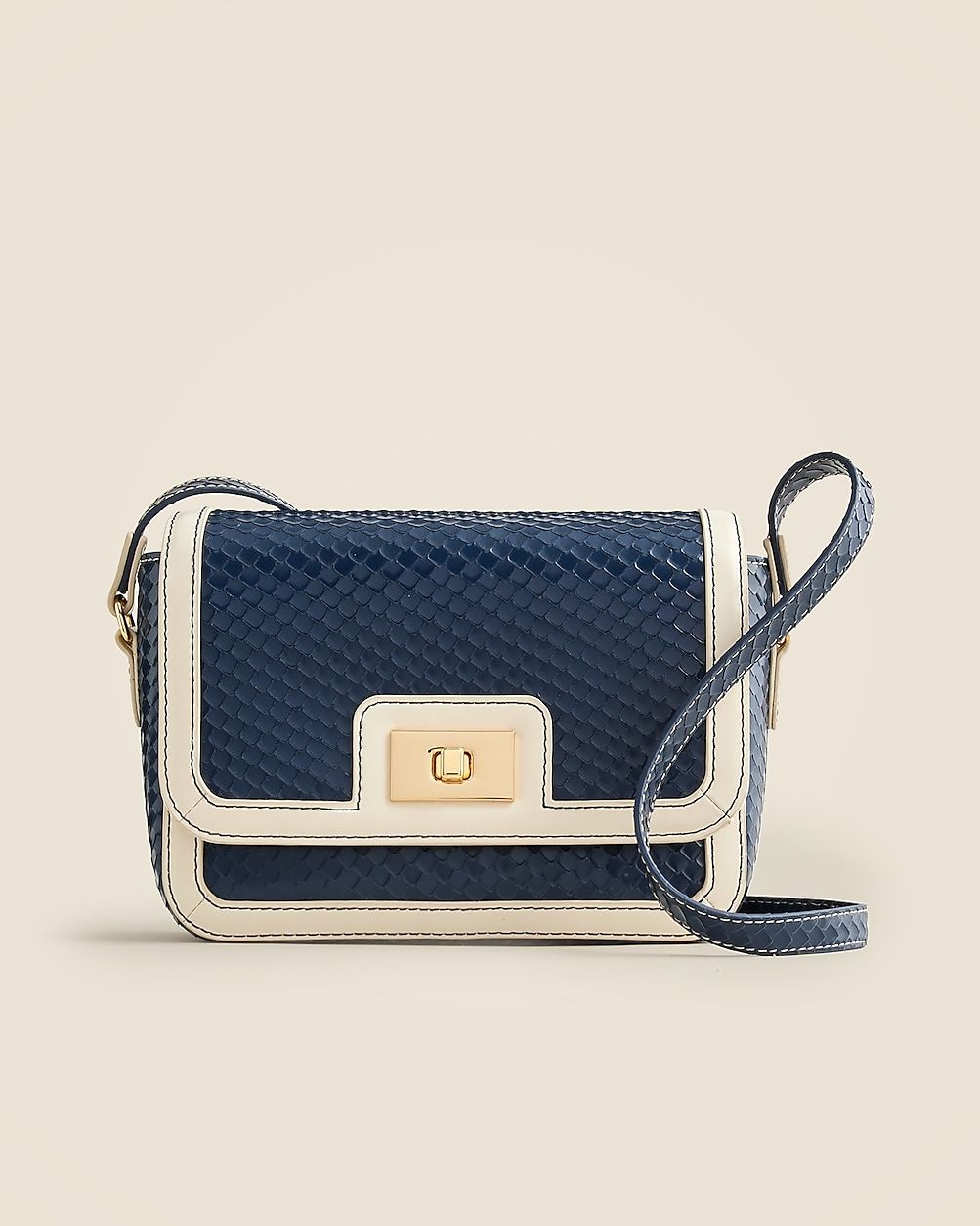 Edie crossbody bag in colorblock snakeskin leather | J. Crew US