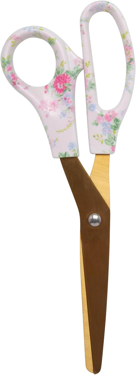 Laura Ashley Elegant Stationery Scissors with Decorative Handles – Aesthetic Desk Accessories f... | Amazon (US)