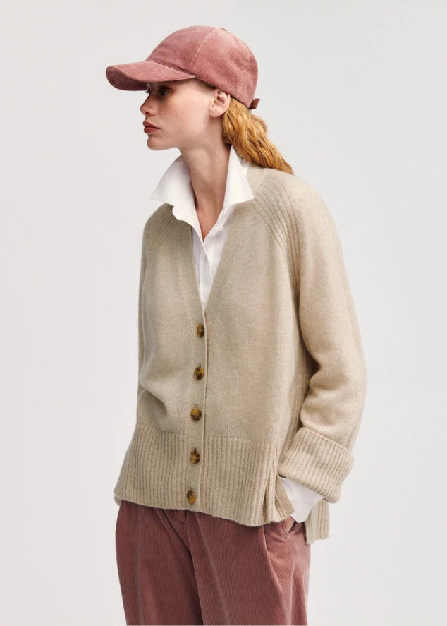 Merino Cashmere Silk Relaxed Cardigan | ME+EM US