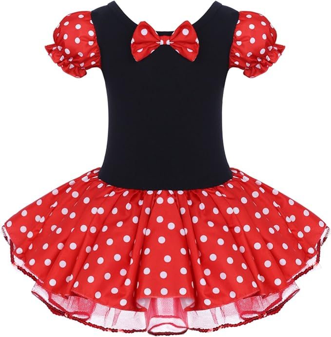 IBTOM CASTLE Toddler Girl Polka Dots Party Fancy Costume Tutu Dress up Dance Leotard Gymnastic Co... | Amazon (US)