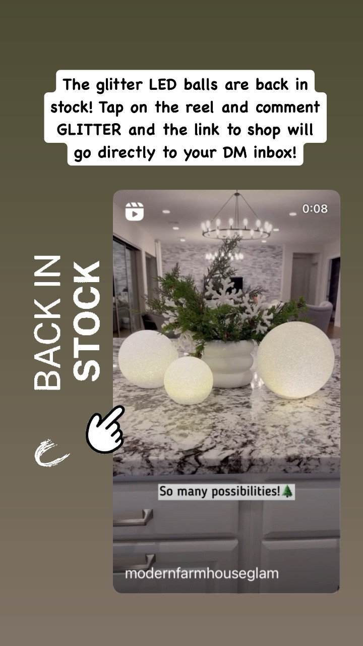 Back in stock alert!!!
MUST-HAVE, just dropped LED Christmas glitter balls. They are gorgeous! The BEST part is that they have a TIMER feature! Hooray!👏🏻

🌲I’m actually thinking about setting up my Christmas tablescape with these light-up glittery Christmas balls. I just ordered a second pack. They come in a pack of three for $35. Soooo GOOD! 

#holidaydecor #holidayhome #christmasiscoming #christmasdecorating #christmasdecor #viraldecor #christmasdecorating #holidayseason #homedecor #decoration 

#LTKHome #LTKHoliday #LTKSeasonal