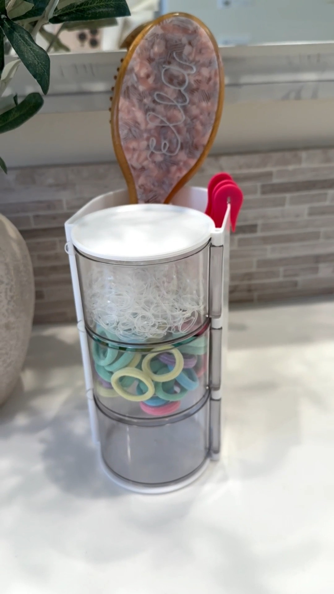 I just ordered this to organize all of Ella’s hair ties & things 🎀 New personalized brush too! 

Kaxi, Amazon, Gimme, pony pick, hair ties, har bands, kids hair rubberbands, organization, bathroom organization, kids hair brush, girls hair brush, toddler girl hair accessories 

#LTKselfcare #LTKgrwm #LTKBeauty