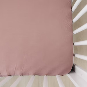 Mebie Baby Dusty Rose Bamboo Stretch Crib Sheet | Mebie Baby