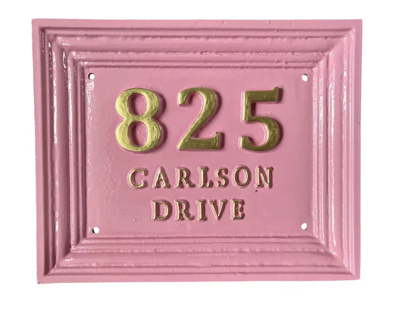 Handmade Cast Aluminum Address Sign, Custom House Plaque | Etsy (Global)