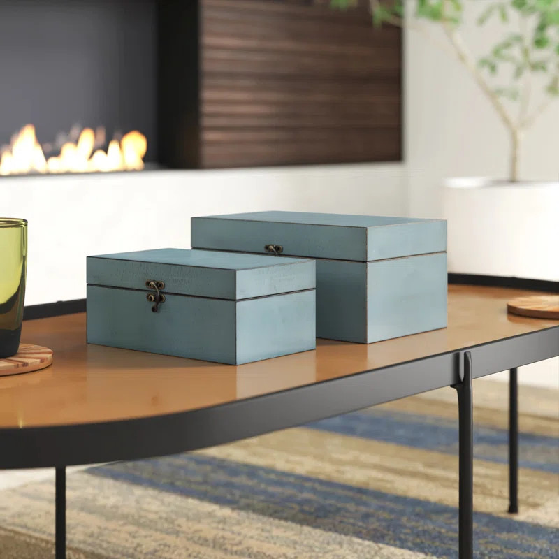 Arafah 2 Piece Stainless Steel Decorative Box Set | Wayfair North America