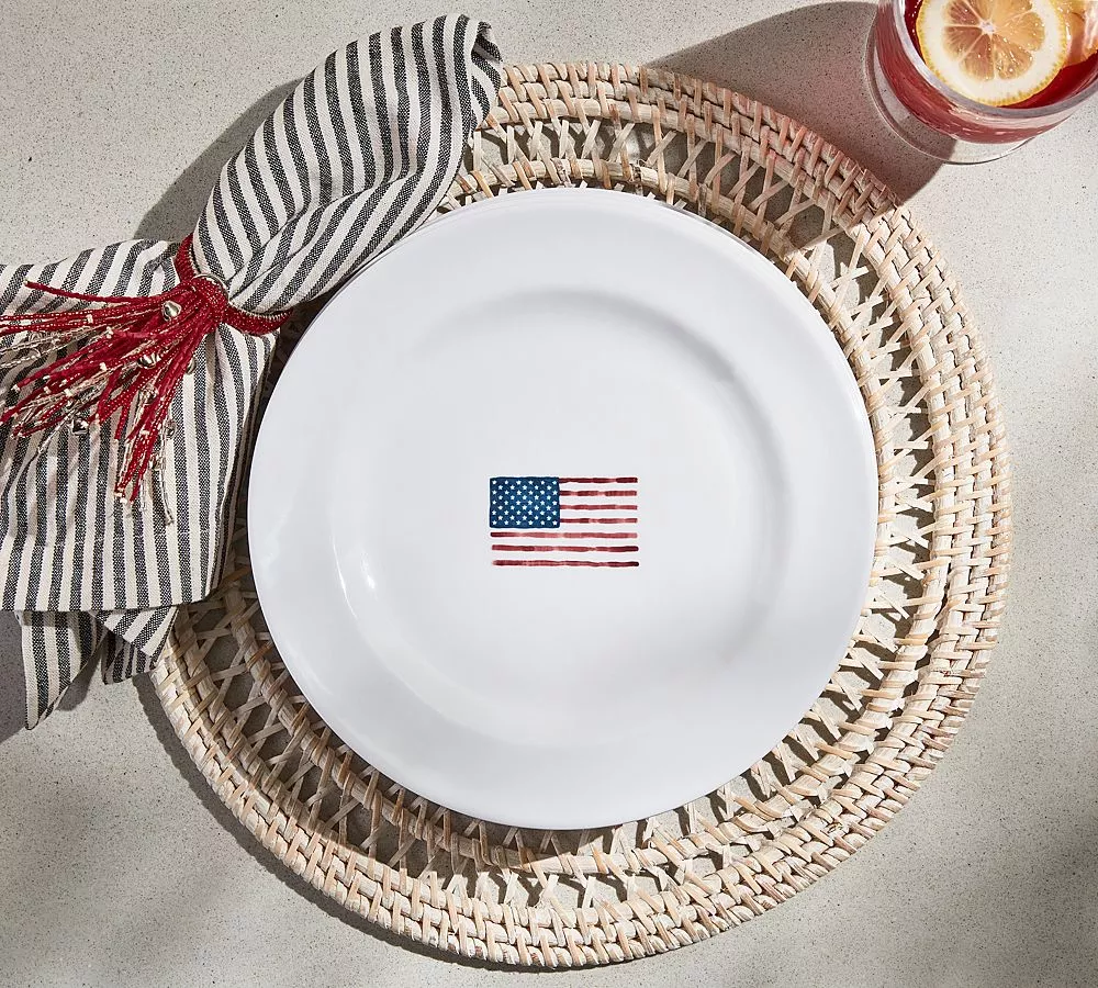 Cabana Americana Outdoor Melamine Salad Plates - Set of 4 | Pottery Barn (US)