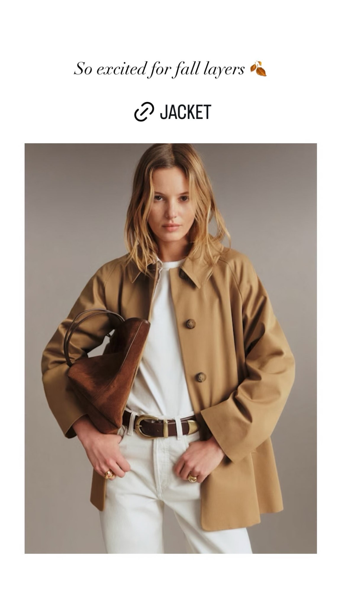 Fall cropped trench coat.

#LTKstorytime #LTKSeasonal