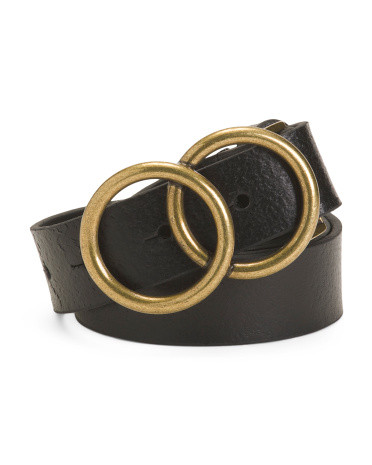 Leather Double Circle Belt | Marshalls
