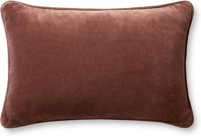 Loloi Liza Pillow, 13'' x 21'' Cover w/Down, Cinnamon | Amazon (US)