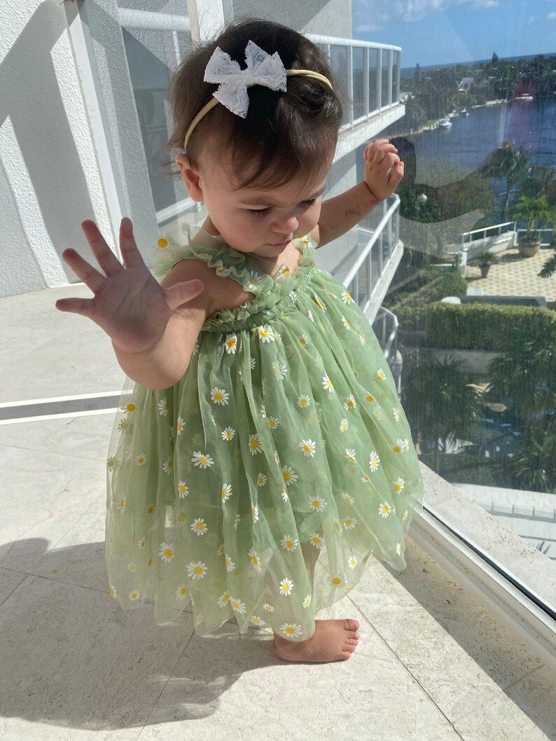 Baby Tulle Dress  Green Tulle Dress  Daisy Dress Princess | Etsy | Etsy (US)