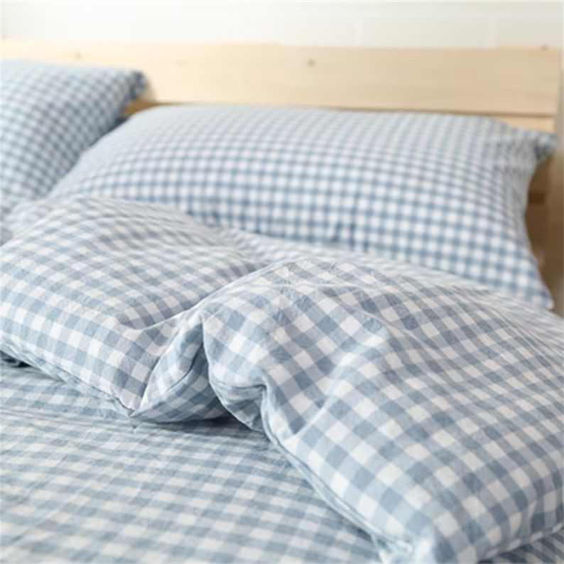 Cotton Gingham Bedding Sets Plaid Duvet Cover Set - Etsy | Etsy (US)