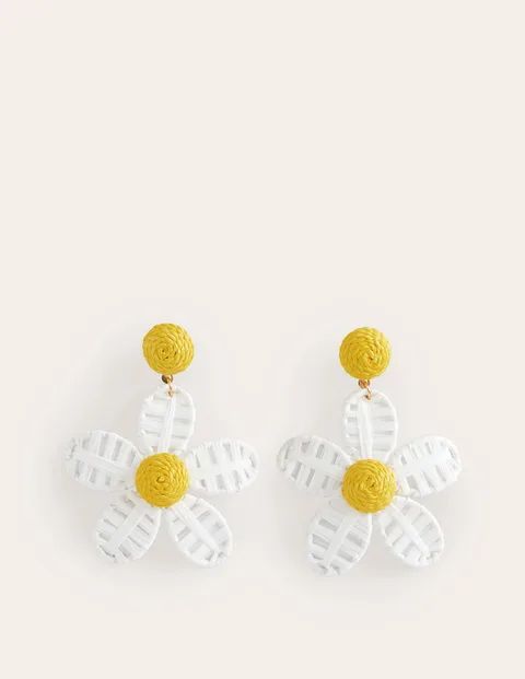 Raffia Flower Earrings | Boden (US)