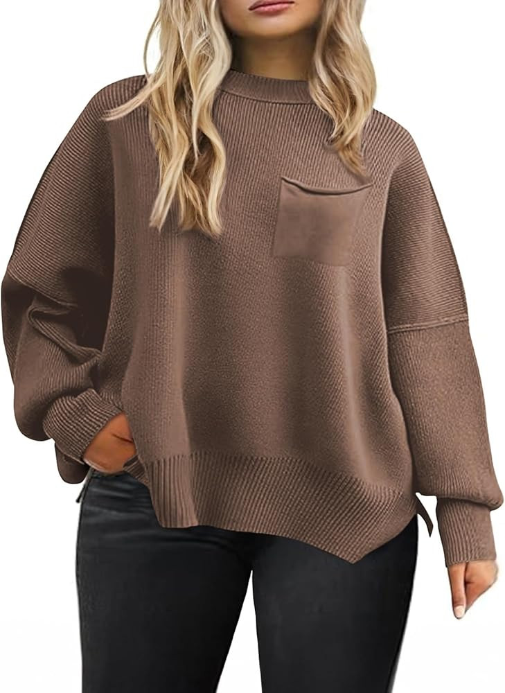 Eytino Plus Size Sweaters for Women Oversized High Neck Long Sleeve Knit Chunky Warm Pullover Swe... | Amazon (US)