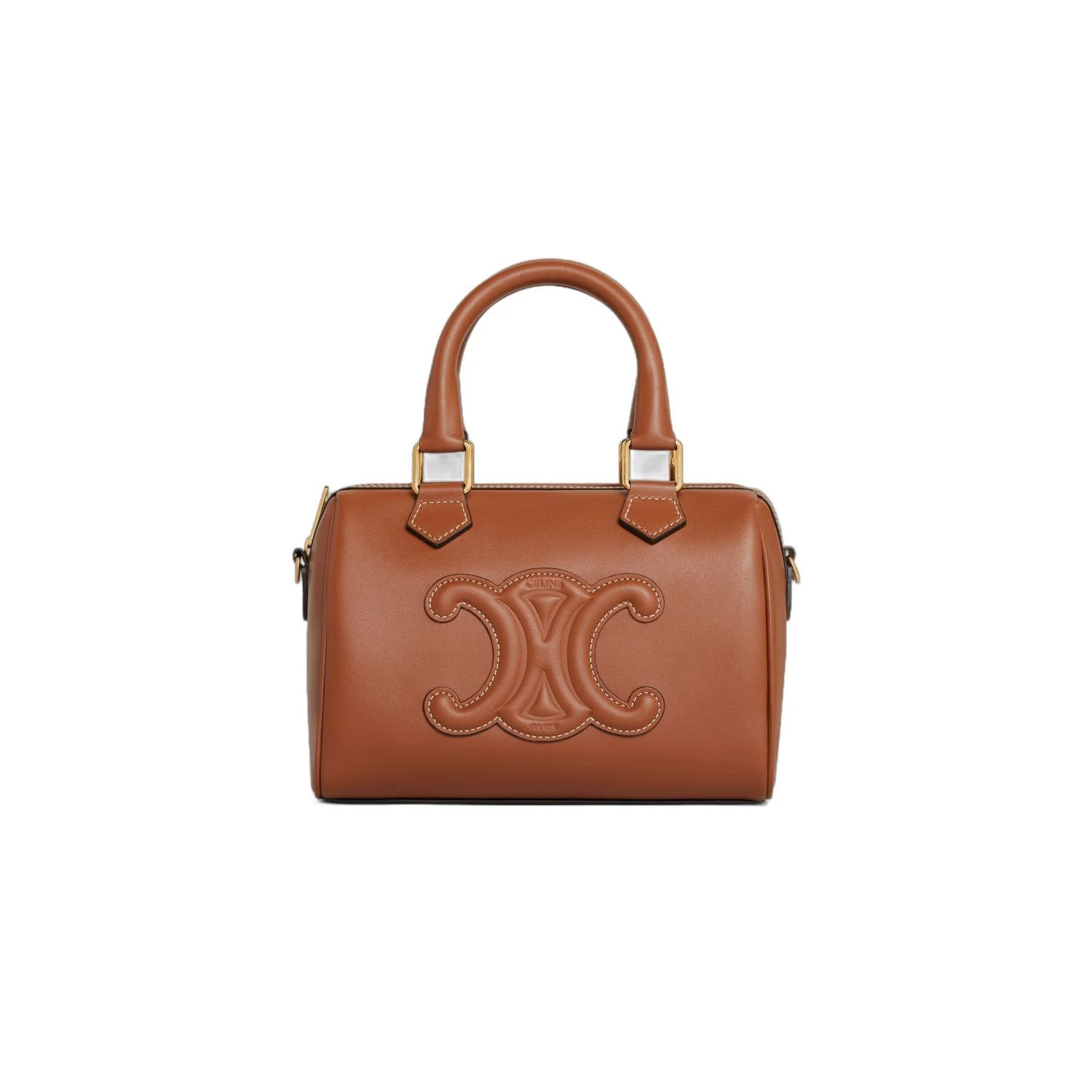Celine Women's Small Boston Bag in Brown | 113773DU3 | LOZURI