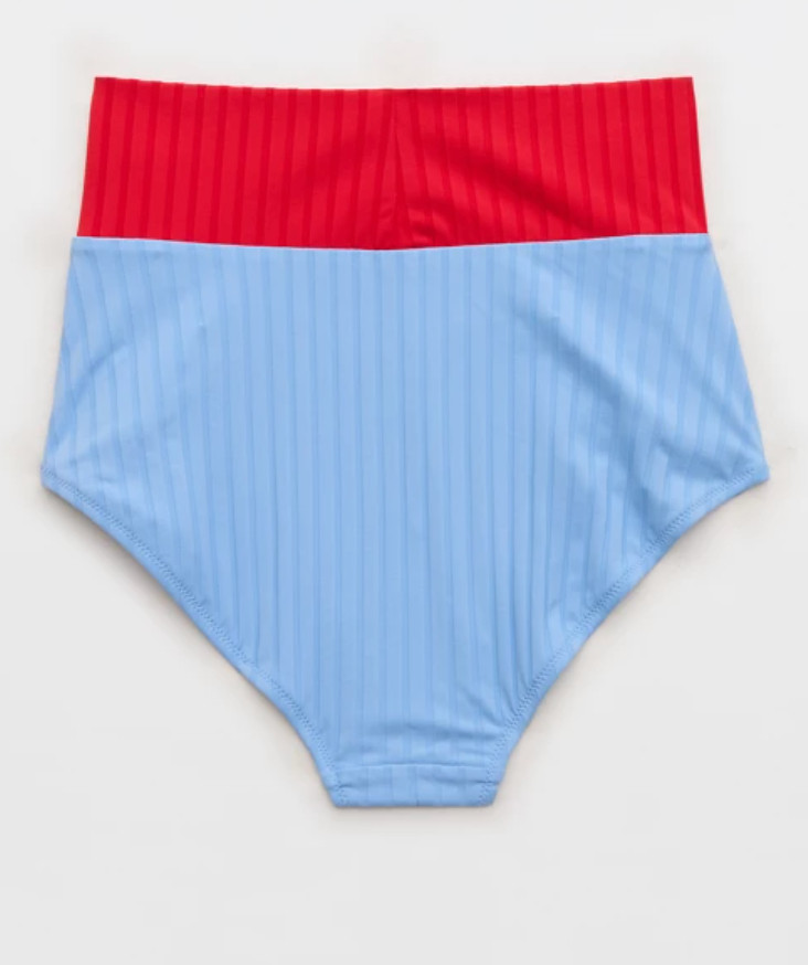 Aerie Ribbed High Waisted Full Coverage Bikini Bottom
 

 #LTKdayinmylife #LTKgrwm #LTKootd