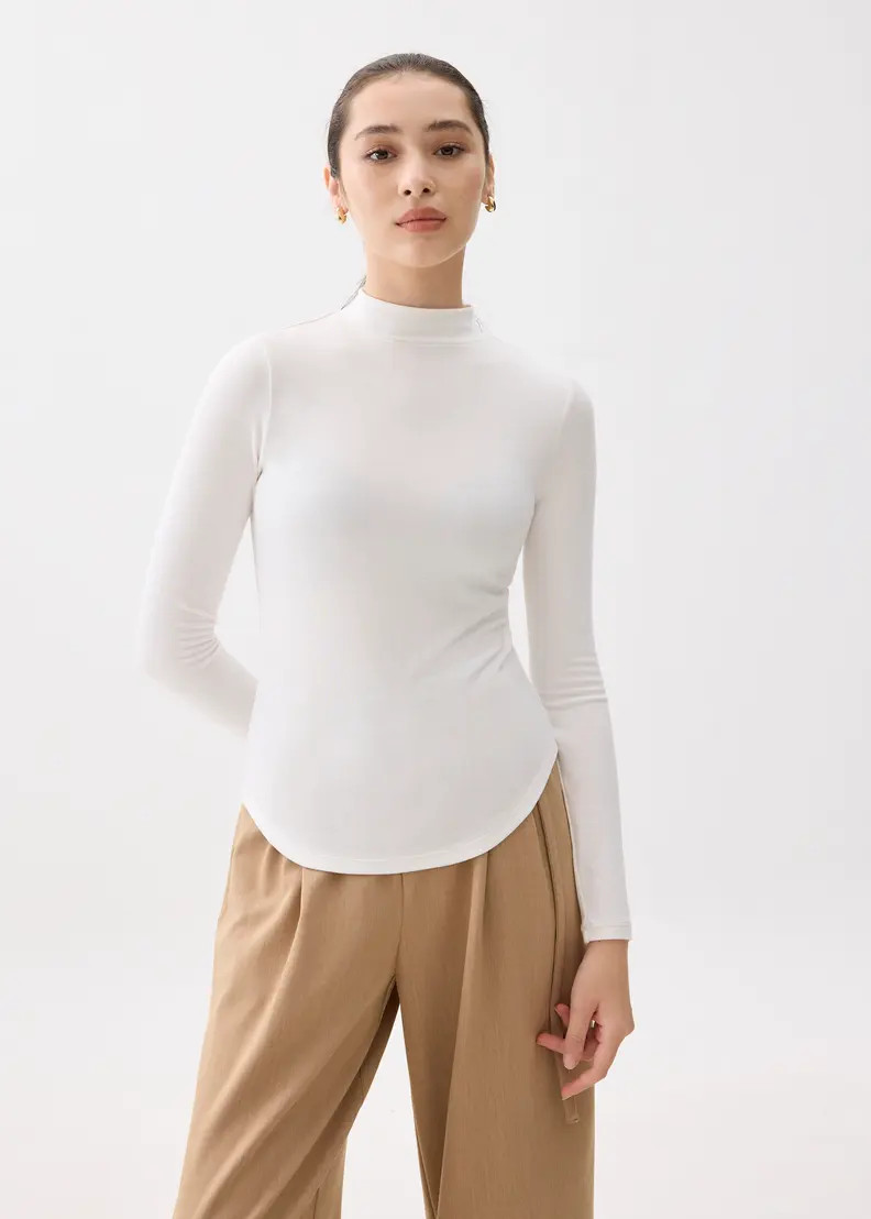 Minh Mock Neck Long Sleeve Top | Love, Bonito USA