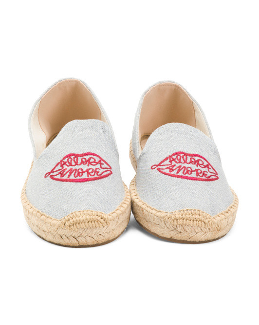 Canvas Smoking Allora Amore Espadrille Flats | TJ Maxx