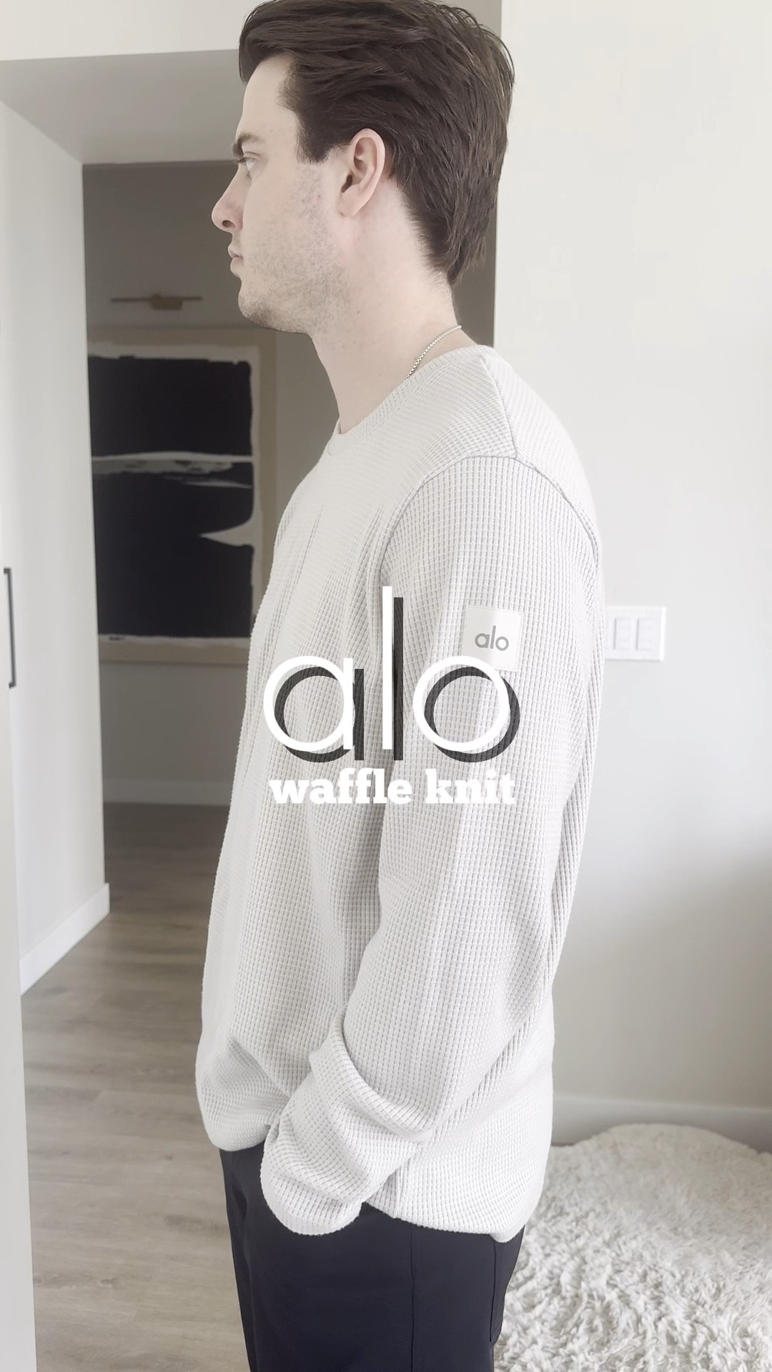 Alo waffle knit crew neck. Perfect weight to it & the material is soft but durable. Perfect for everyday casual wear  

#LTKGiftGuide #LTKMens #LTKActive