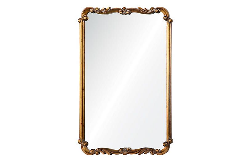 Toulouse Wall Mirror, Antiqued Gold | One Kings Lane