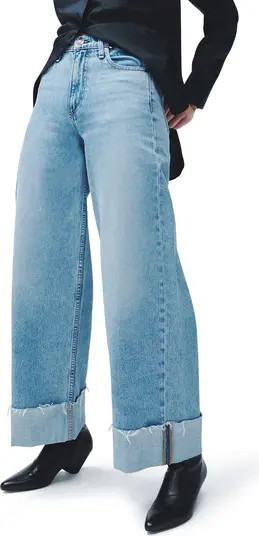 rag & bone Sofie Cuffed High Waist Wide Leg Jeans | Nordstrom | Nordstrom