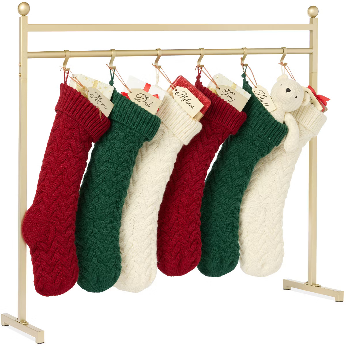 Best Choice Products 3ft Christmas Stocking Stand, Hanging Holiday Décor Display w/ Name Tags, C... | Target