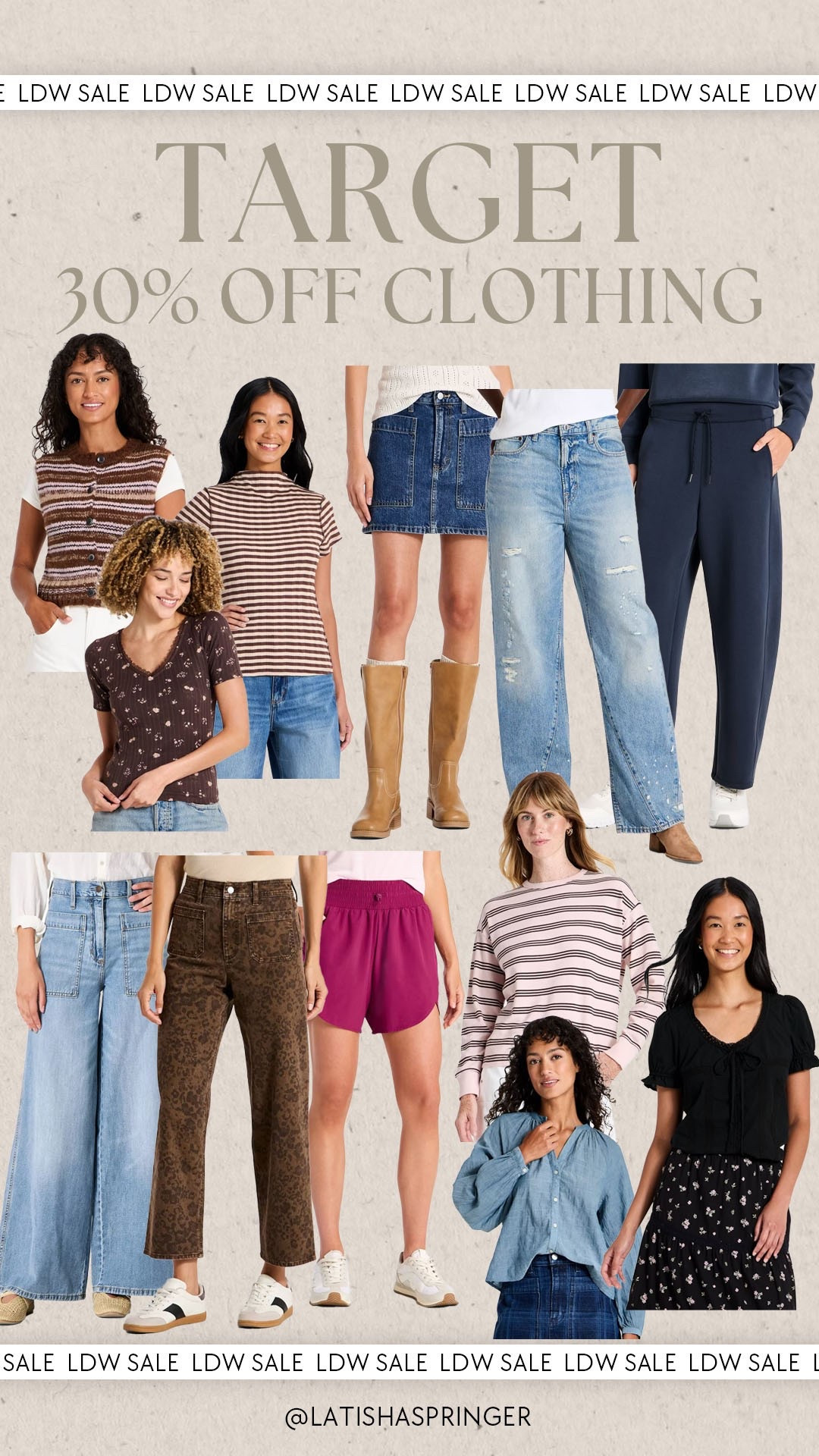 Target Labor Day sale! 30% off clothing! 

#targetdeals

Target finds. Target deals. Target fashion. Target new arrivals. Target fall fashion. Target fall sweater. Target denim. Target leopard jeans. Target wide leg jeans.

#LTKootd #LTKSeasonal #LTKSaleAlert