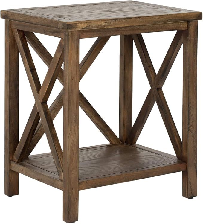 Safavieh American Homes Collection Candence Oak Cross Back End Table | Amazon (US)