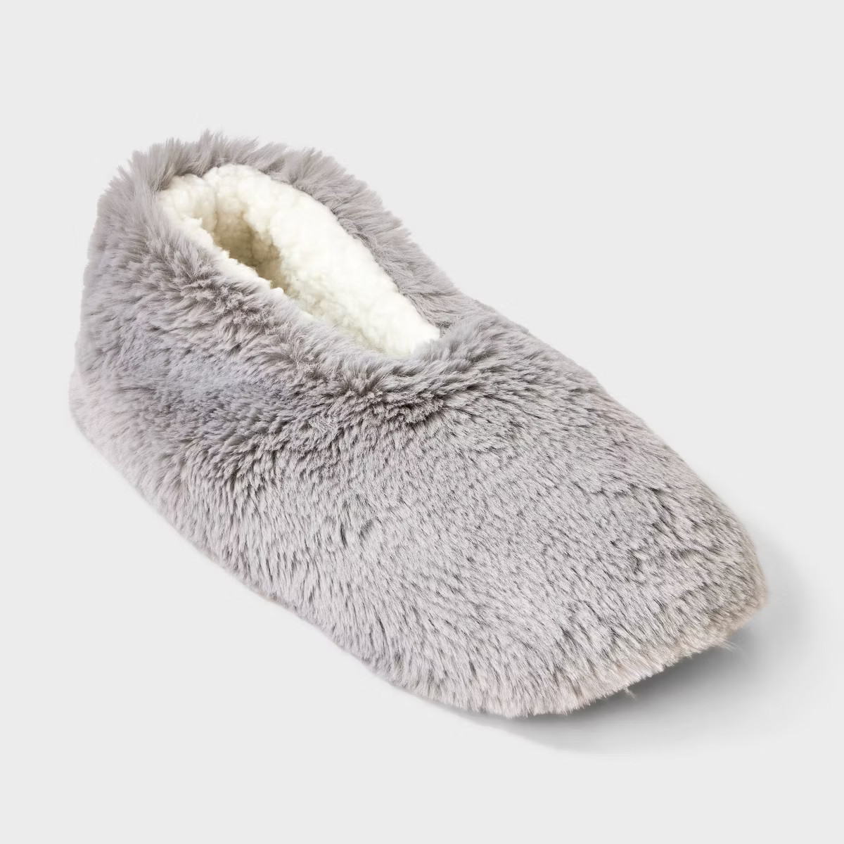 Women's Plush Faux Fur Cozy Slipper Socks with Slip Resistant Soles - Auden™ | Target